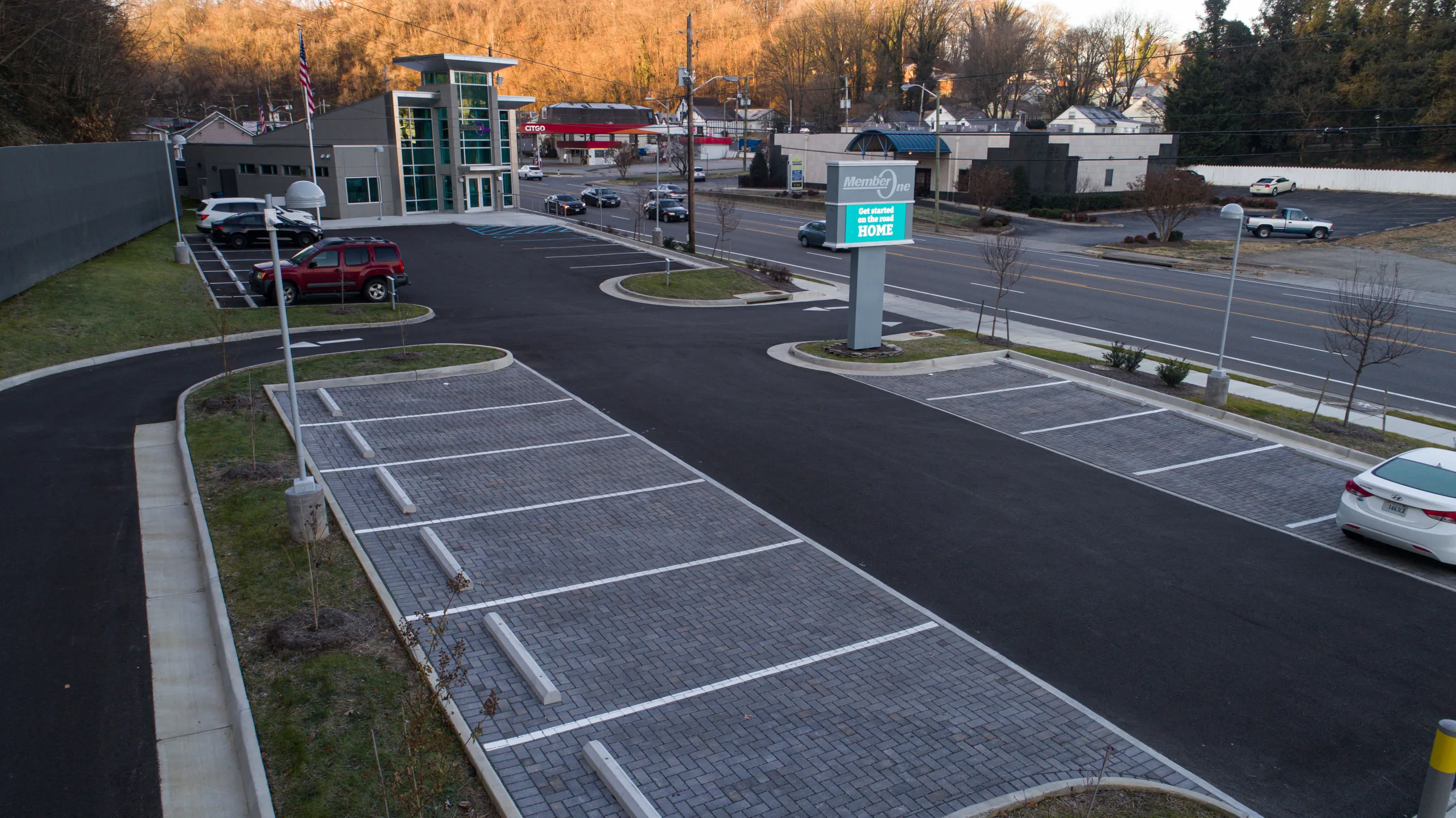 Member One project Roanoke parking lot